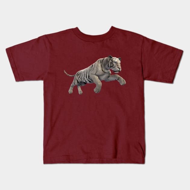 White Tiger Kids T-Shirt by freestyle_T33S